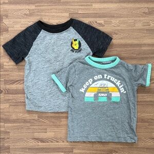 Toddler Gray and Black T-Shirts Set